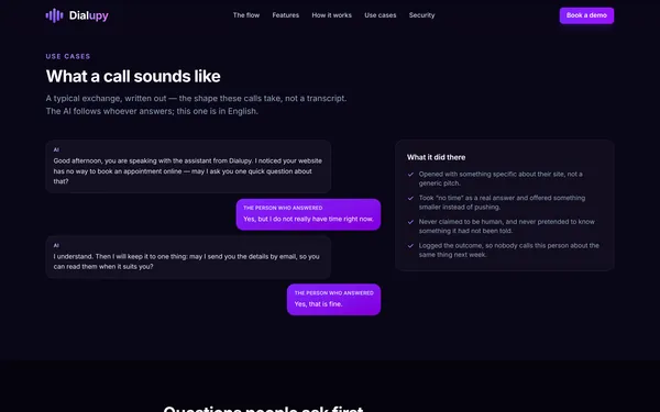 Dialupy — scherm 3