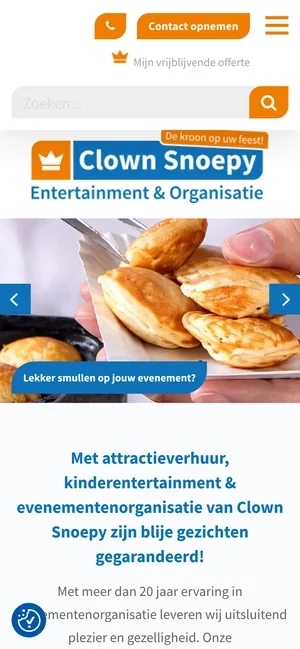 Van verouderd CMS naar moderne WordPress — Clownsnoepy — mobiel