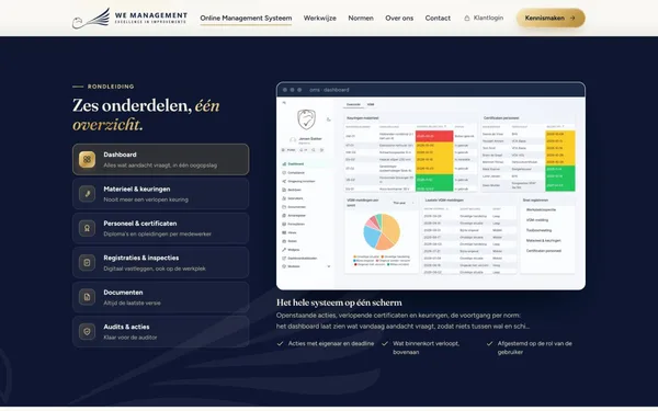 WE Management — scherm 2